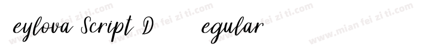 Heylova Script DEMO Regular字体转换